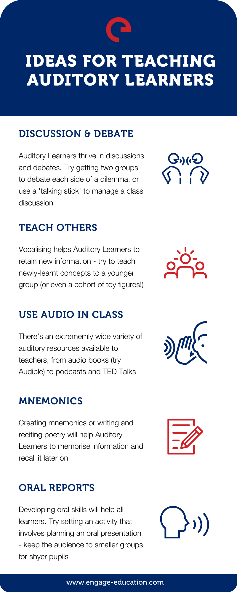 challenges of auditory learning style