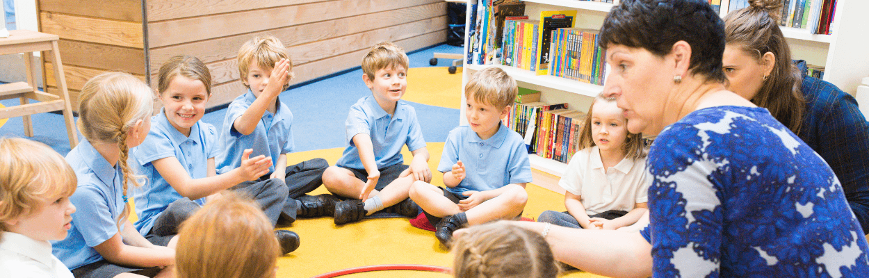 Students sitting in a circle