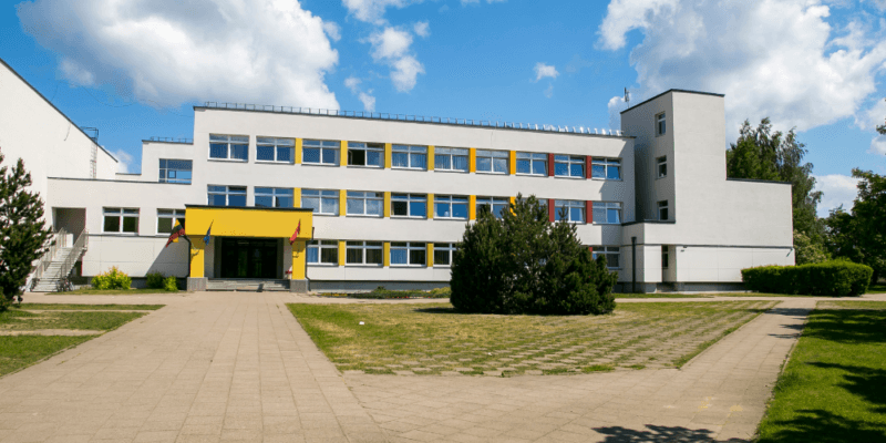 Outside of a school