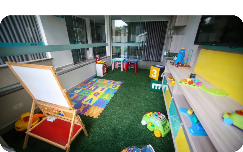 A nursery room with toys and activities out